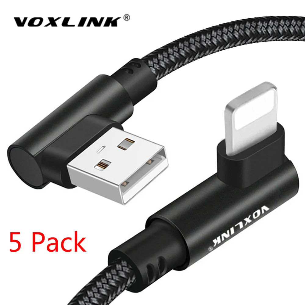 VOXLINK 5 пакет 90 usb кабель для iphone X XS XR Быстрая Зарядка Синхронизация данных USB xs max 8