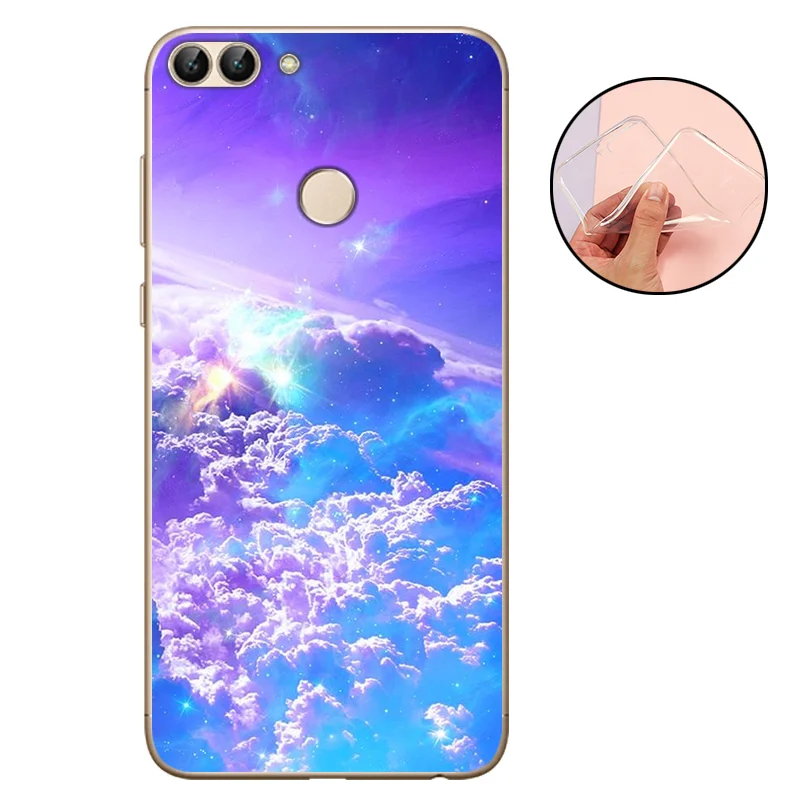 CROWNPRO СПС huawei P Smart чехол силиконовый мягкий ТПУ чехол P Smart Coque задний телефон для Funda huawei P Smart чехлы - Цвет: TACSY