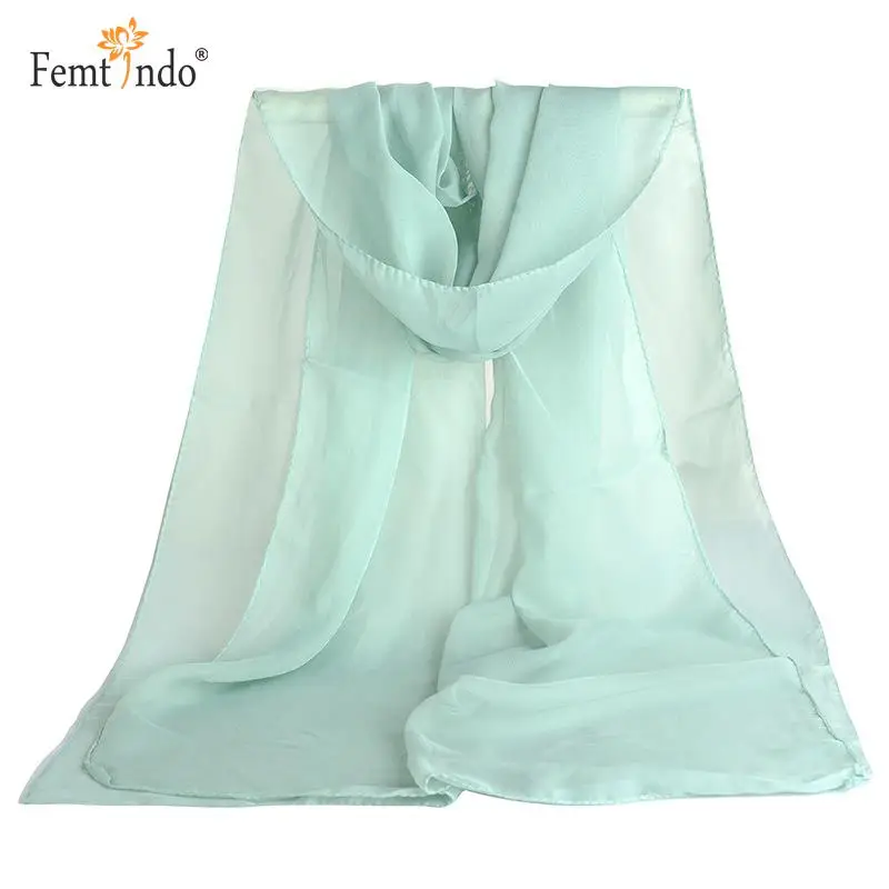 Модные шифоновые шелковые мягкие солнцезащитный крем шарфы банданы Foulards Femme Gasa