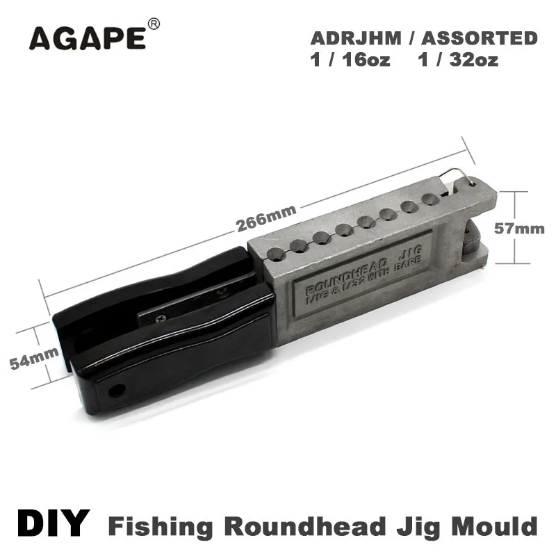 Рыболовная форма с круглой головкой Agape DIY ADRJHM/Ассорти комбинированная 1/16 унции (1