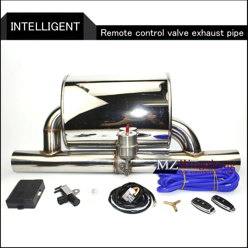 

2.5" Exhaust System Stainless Steel Electric Exhaust CutOut Valve With Electronic Remote Control Switch Muffler exhaust pipe