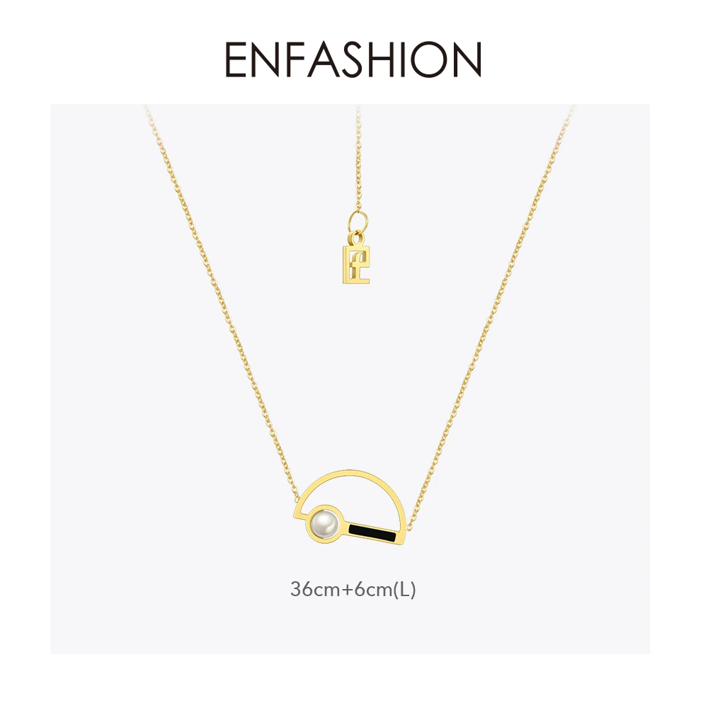 Чокер женский Enfashion из нержавеющей стали колье золотистого цвета с буквой D