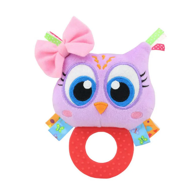 style 1 owl Мультяшные детские погремушки, милые животные, колокольчики, плюшевые мягкие игрушки для новорожденных, для малышей, для маленьких мальчиков и девочек, обучающие игрушки - Цвет: style 1 owl