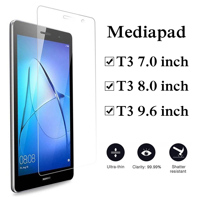 Защитное стекло для huawei mediapad T3 8,0 дюймов для huawei mediapad T3 7,0 9,6 закаленное стекло для планшета защитная пленка glas
