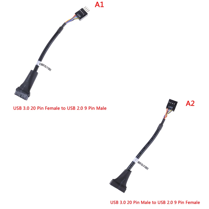 20 Pin Motherboard Header To Usb 2.0 9 Adapter Converter Cable For Computer PC USB 3.0 | Электроника