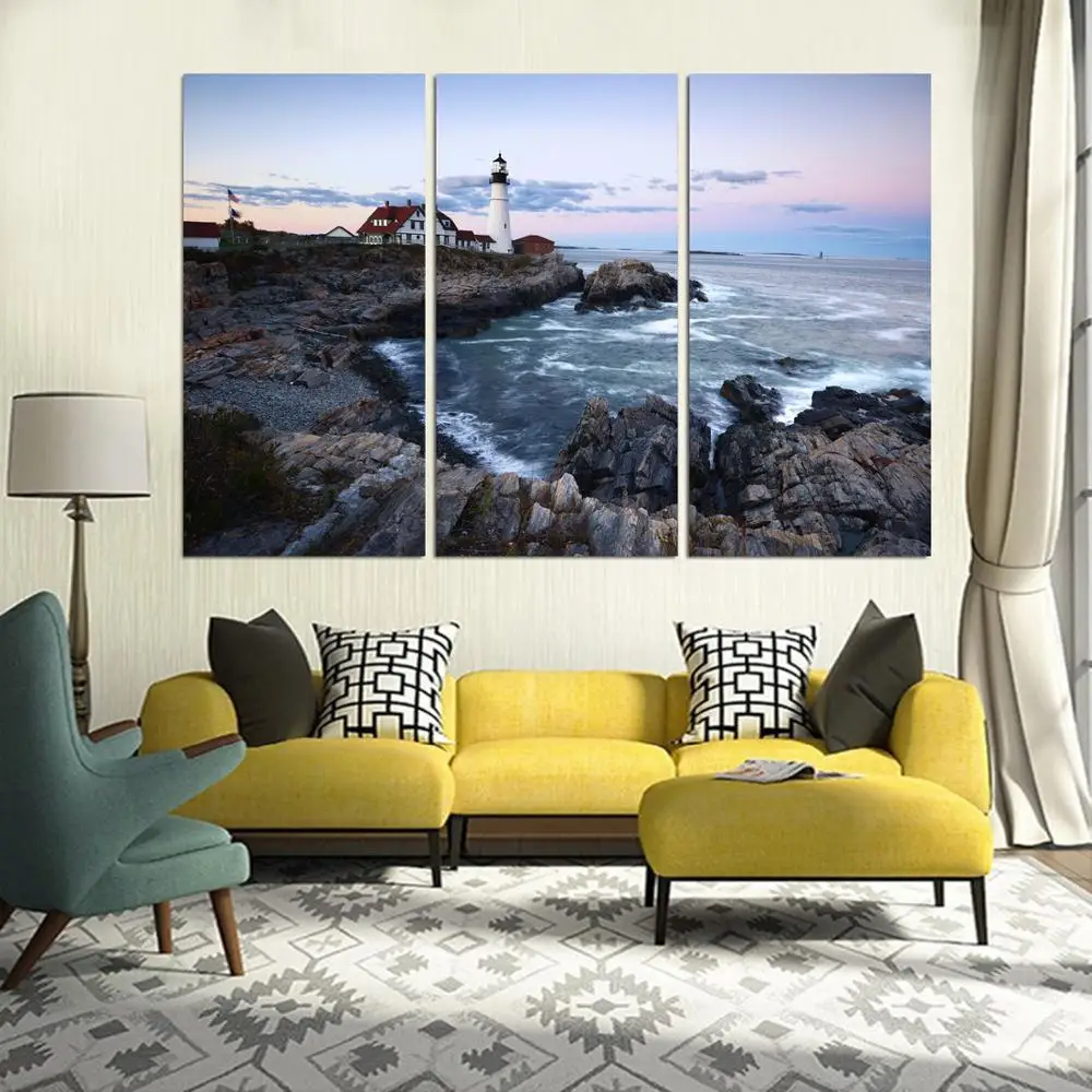 

Drop shipping 3 Panel printed painting Seascape painting Wall Art Picture Home Decoration Living Room Modern painting LS401