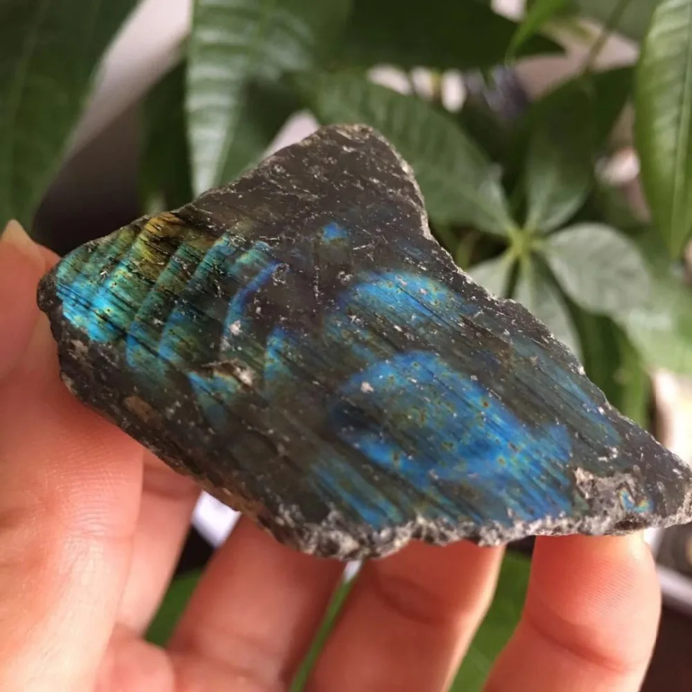 1 шт. Натуральный Необработанный лабрадоритовый камень грубый натуральный кварц