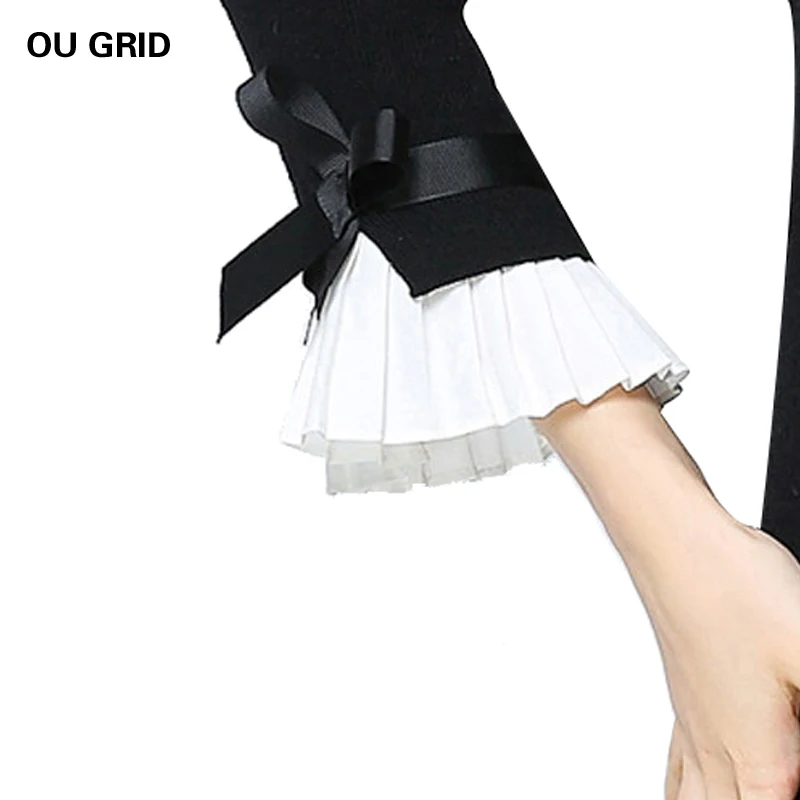 Свитер платье 2015 новинка Весеннее и осеннее черное Размер L-5XL женская одежда Vestidos