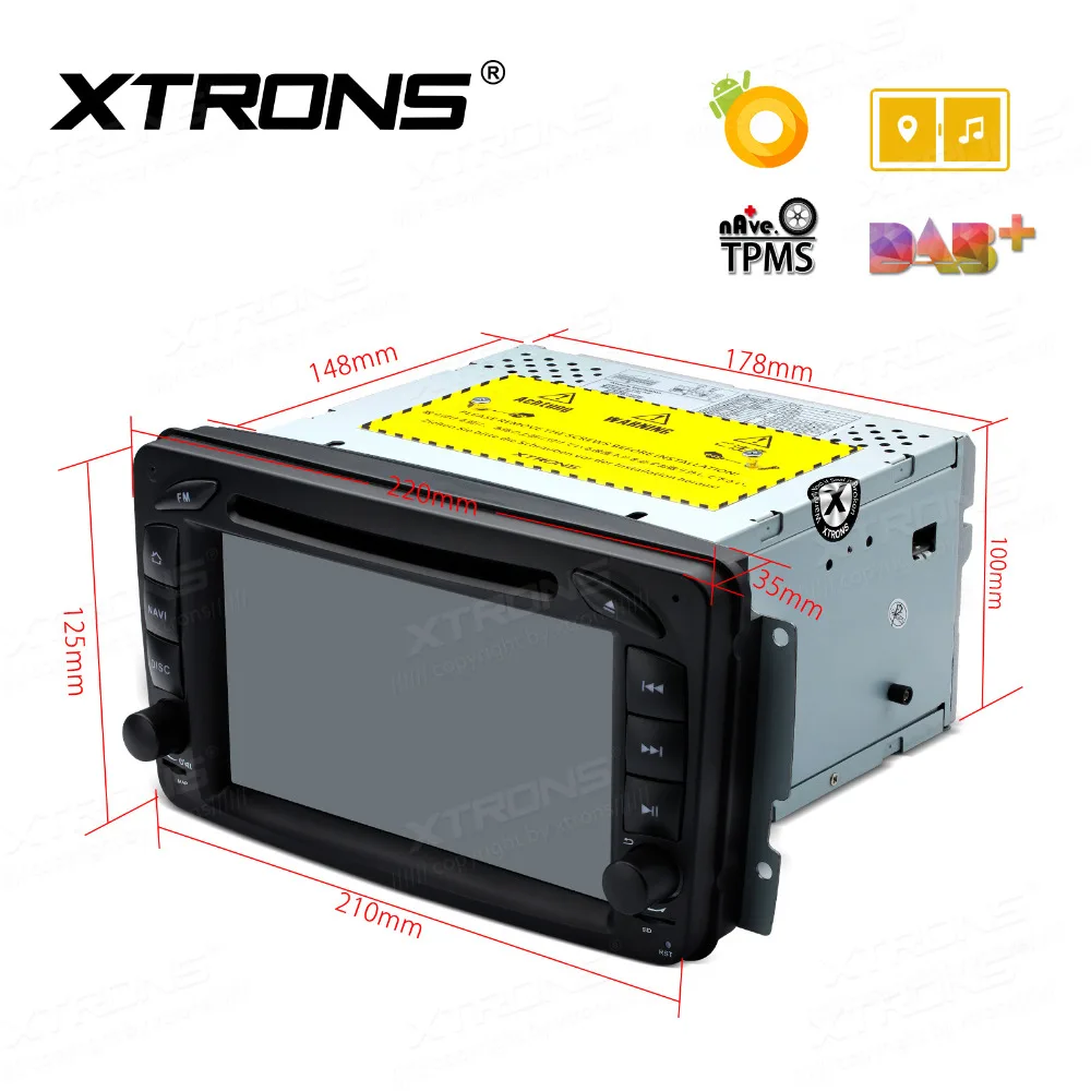 Автомобильный DVD-плеер XTRONS 7-дюймовый экран Восьмиядерный процессор Android 8 0 радио