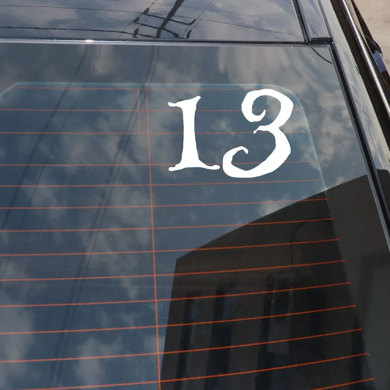 YJZT 15 2 см * 11 смешной счастливый номер 13 виниловые автомобильные стикеры