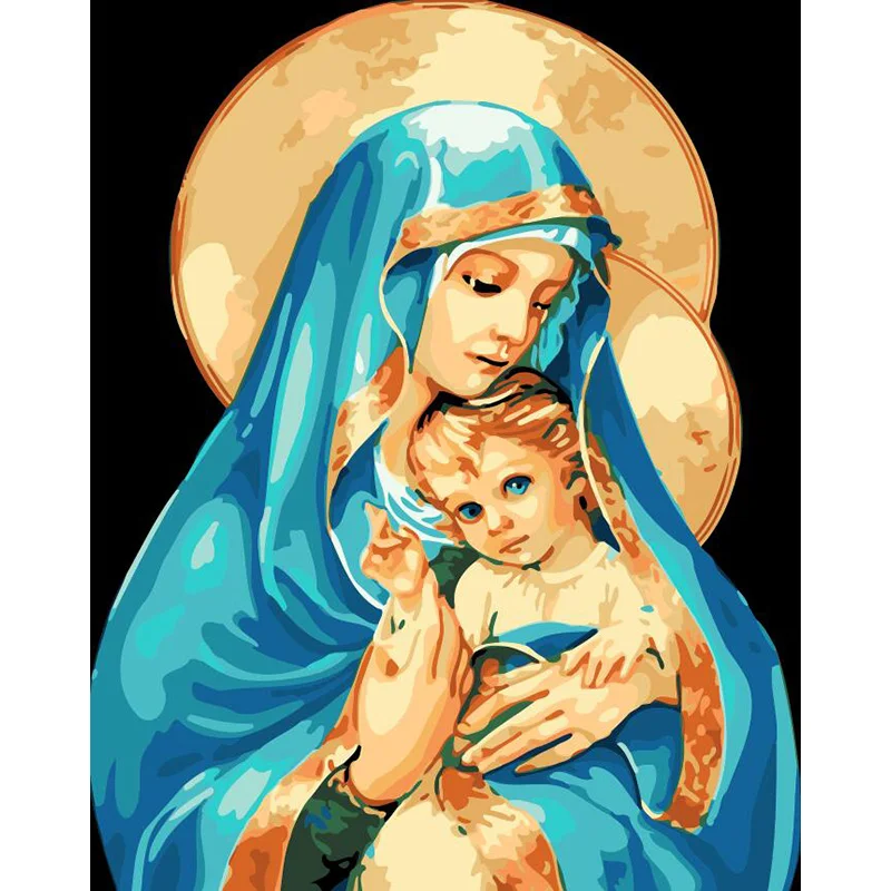 Blessed Virgin Mary.DIY Краска для раскрашивания по номерам инструменты рисования красивые