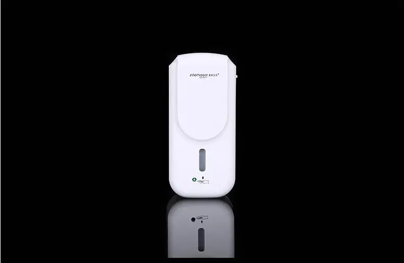 white 1000 мл автоматический толковый спиртовой распылитель настенный ABS безсенсорный AC или DC Ручной очиститель ручная стерилизация дрель или без дрели - Цвет: white