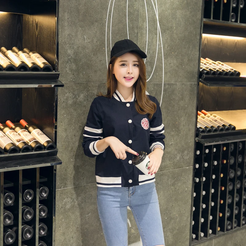 2019 Новинка осени в духе колледжа куртка с длинными рукавами Корейском стиле: XL