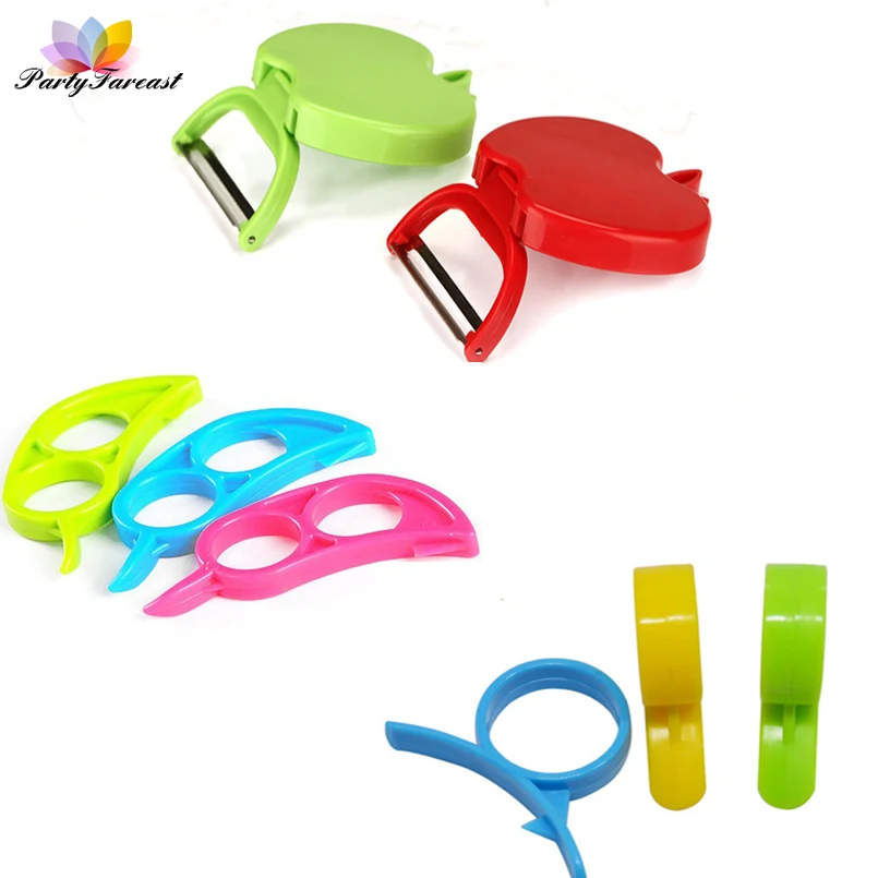10 шт./лот Лимон Овощечистка ярких цветов практические Пластик Slicer Cutter легкая CLEVER