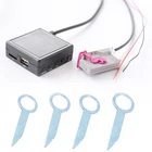 Беспроводное Bluetooth Aux-адаптер для микрофона, TF USB-флеш-накопитель для Audi A3, A4, A6, A8, TT, R8 RNS-E, 32 контакта