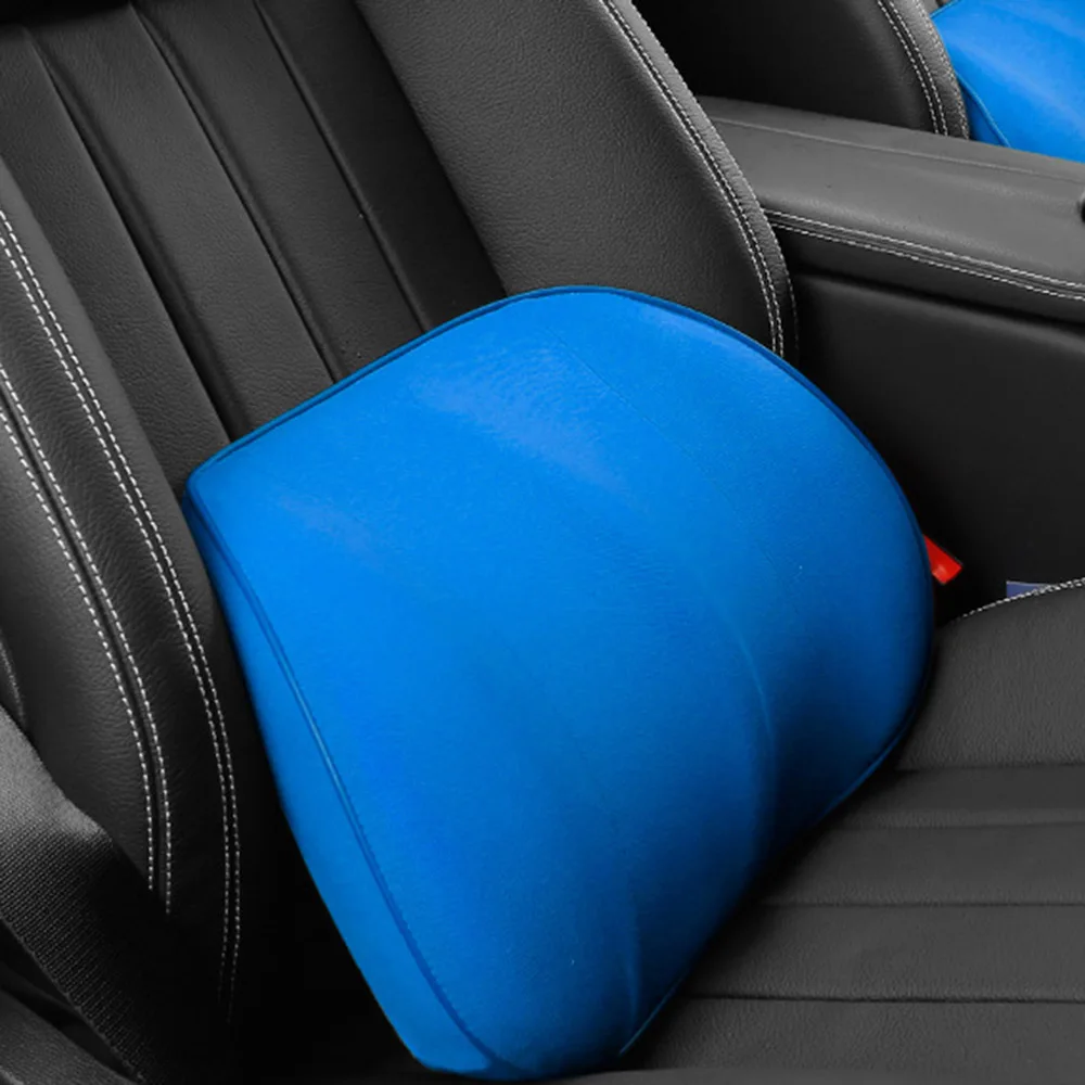 Blue-Waist JINSERTA пены памяти подголовник автомобиля шеи Подушка сидение спины Поддержка поясничные подушки для отдыха подушка для универсальных автомобильных аксессуаров - Цвет: Blue-Waist