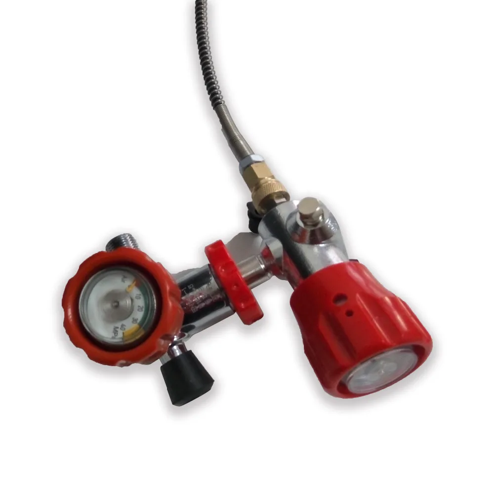 Acecare Two Valve for High Pressure Big Gas Cylinder to Small Gas Cylinder include hose with air compressor sucba