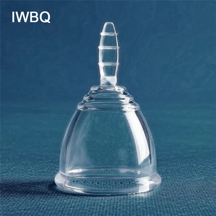 Transparent-White IWBQ Красота и здоровье персональный уход за здоровьем женский гигиенический продукт копа Менструальный Кубок копа Менструальный de Silicona Medica 1 шт - Цвет: Transparent-White
