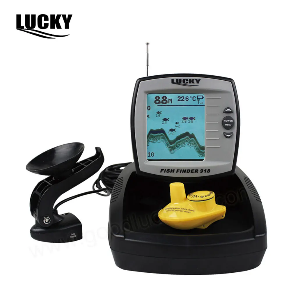 Lucky Лодка Sonar Рыболокаторы FF918-100W два режима кабель ad Беспроводной эхолот Echo