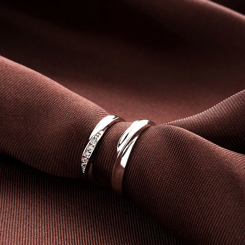 Сюн серебряных Пара Кольца простые украшения влюбленных модный открытие