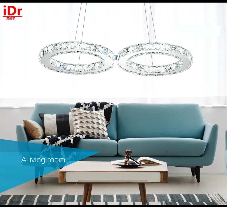 modern minimalist bedrooms LED Bedroom lamp Hall crystal chandelier creative stainless steel staircase Restaurants | Освещение