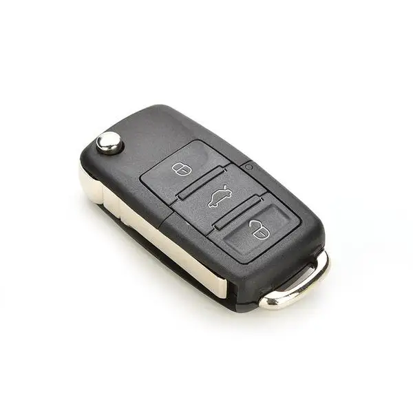 

3 Button Folding Car Remote Key Cover Auto Remote Flip Key Shell Holder For Golf Passat Polo Bora Black