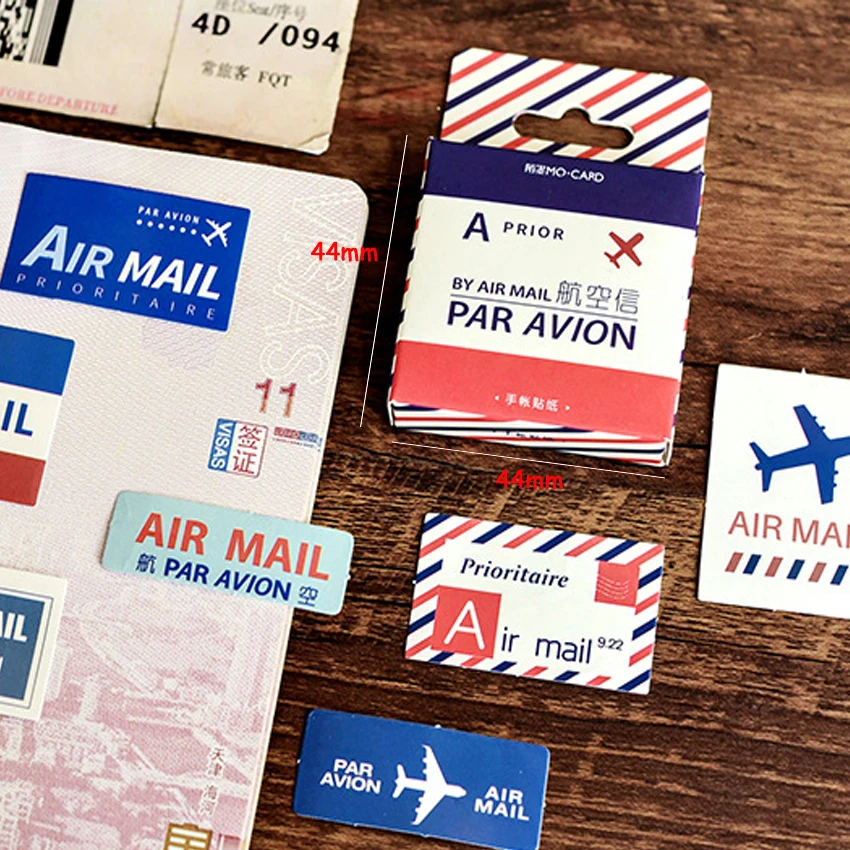 45 шт./упак. милые воздушной почтой Ретро Air Letter дневник Стикеры планировщик для скрапбукинга липкий канцелярские принадлежности, школьные принадлежности