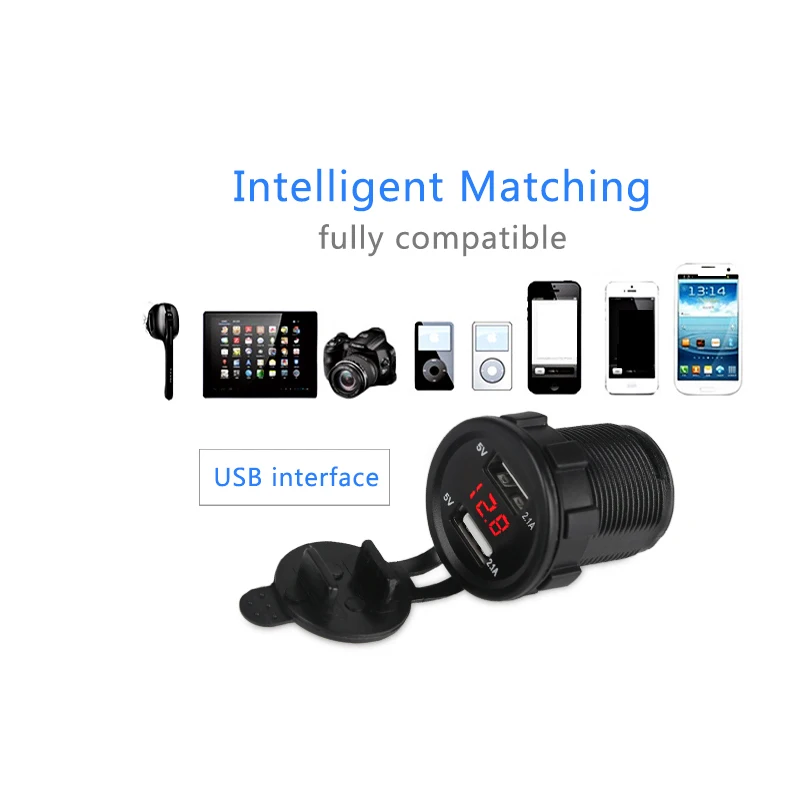 Urbanroad 4.2a 12v USB зарядное устройство для мотоцикла лодки автомобиля вольтметр