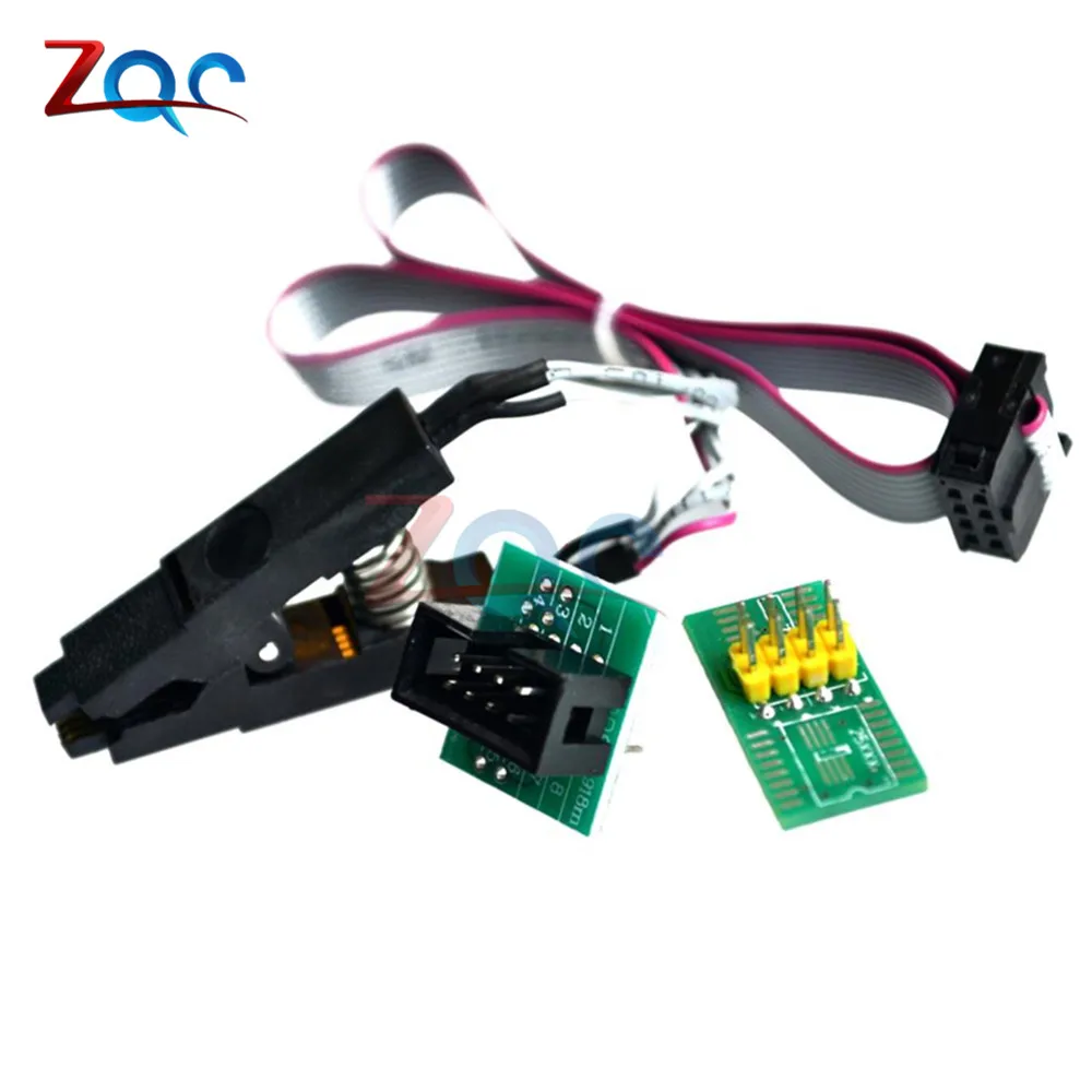 

SOIC8 SOP8 Test Flash Clips IC Socket Adpter BIOS/24/25/93 For EEPROM 93CXX / 25CXX / 24CXX in-circuit Programmer 2 adapters