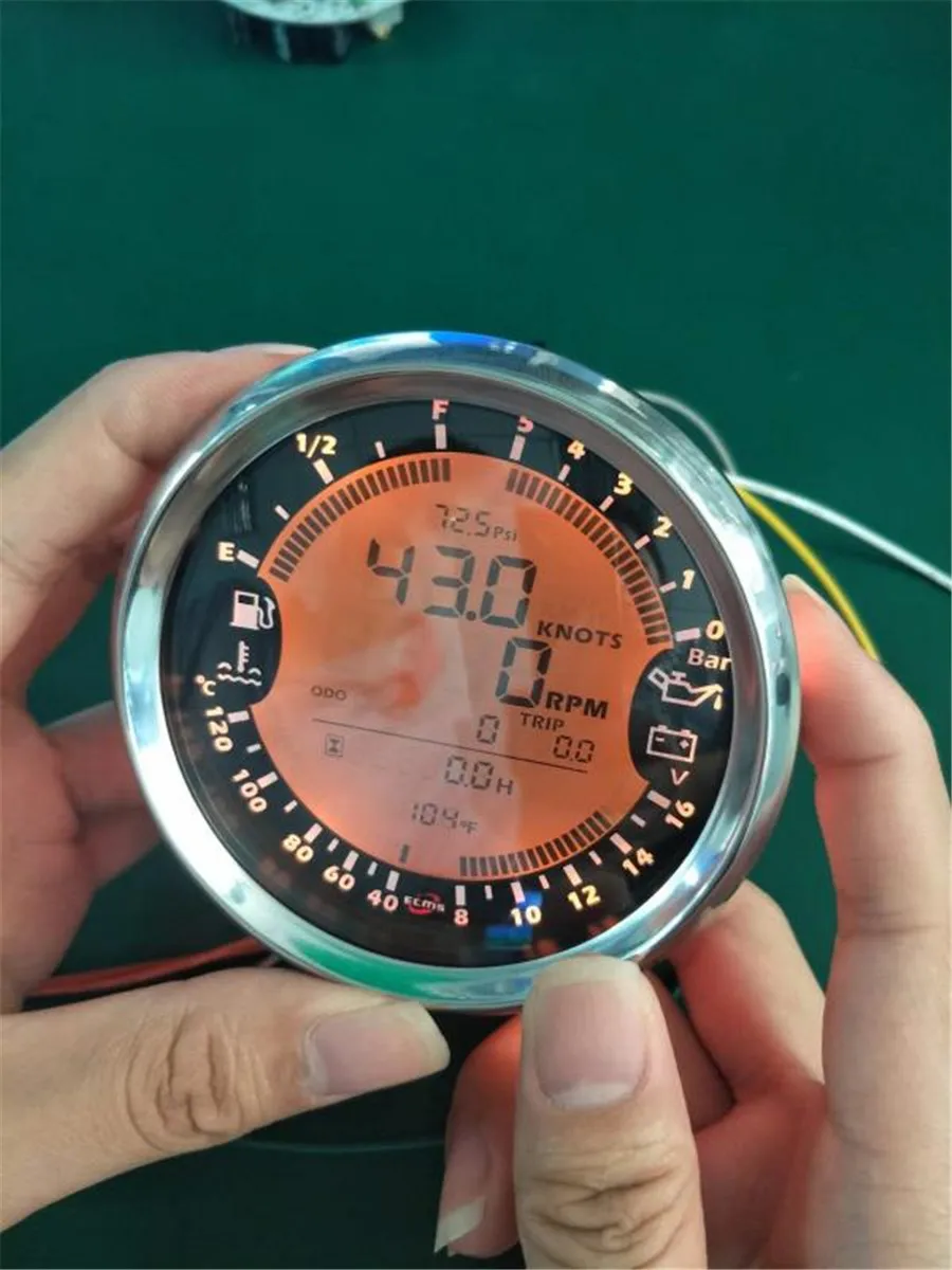 85 мм gps Спидометр Тахометр давление масла Температура воды вольтметр уровень топлива одометр 6 в 1 Многофункциональный для авто лодки