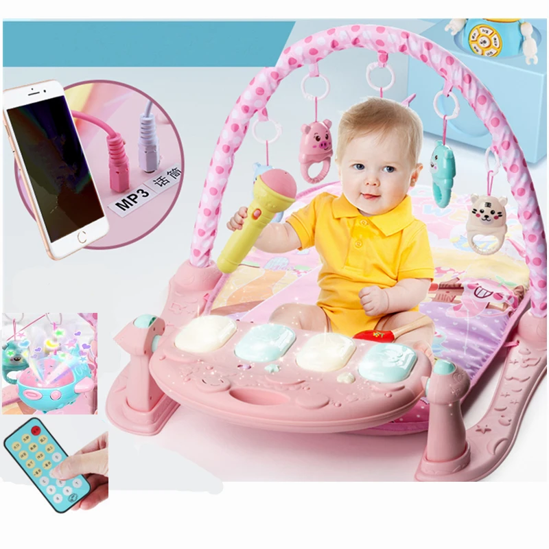 Музыкальный коврик для детей с проекционным пультом управления микрофоном