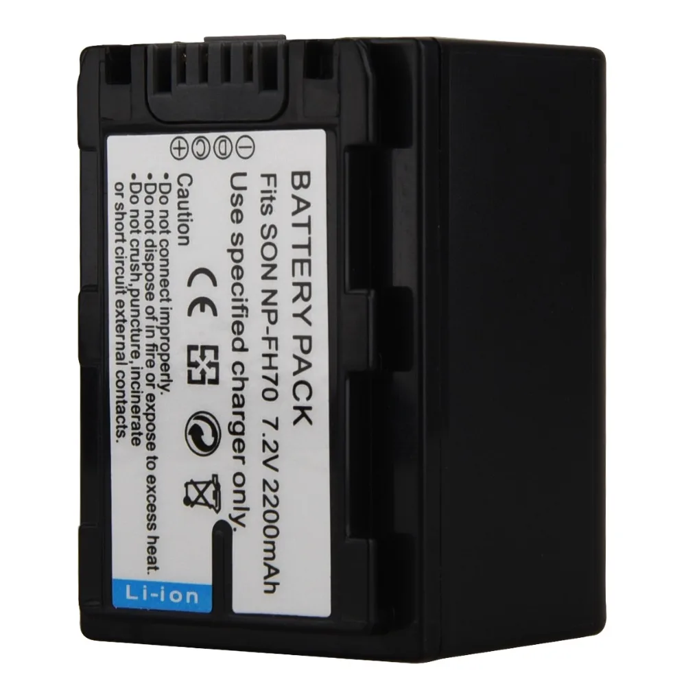 2pc 2200mAh NP-FH70 NP FH70 NPFH70 Lithium Digital Camera Battery+USB Charger for Sony NP-FH60 DCR-DVD650 HC52 SX40 SR Series |