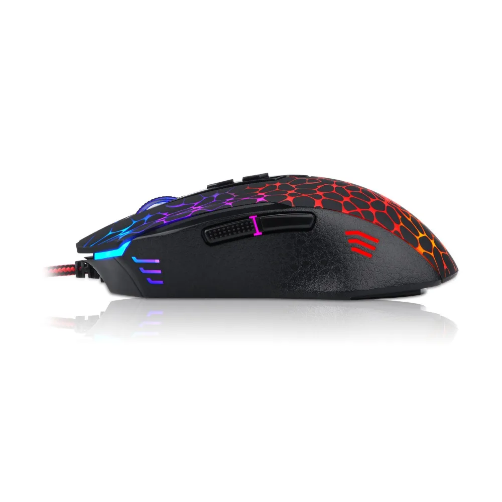 Redragon M716 высокой точности программируемая игровая Мышь 10000 Точек на дюйм 8 программируемых кнопок с цветная(RGB) светодиодная подсветка для мыши геймер
