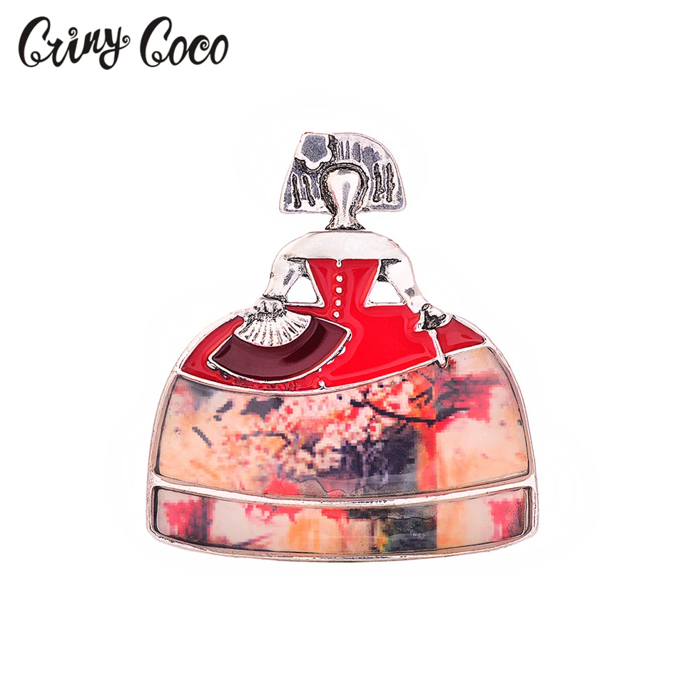 Брошь из металлического сплава с эмалью красивая брошь невесты и девушки на