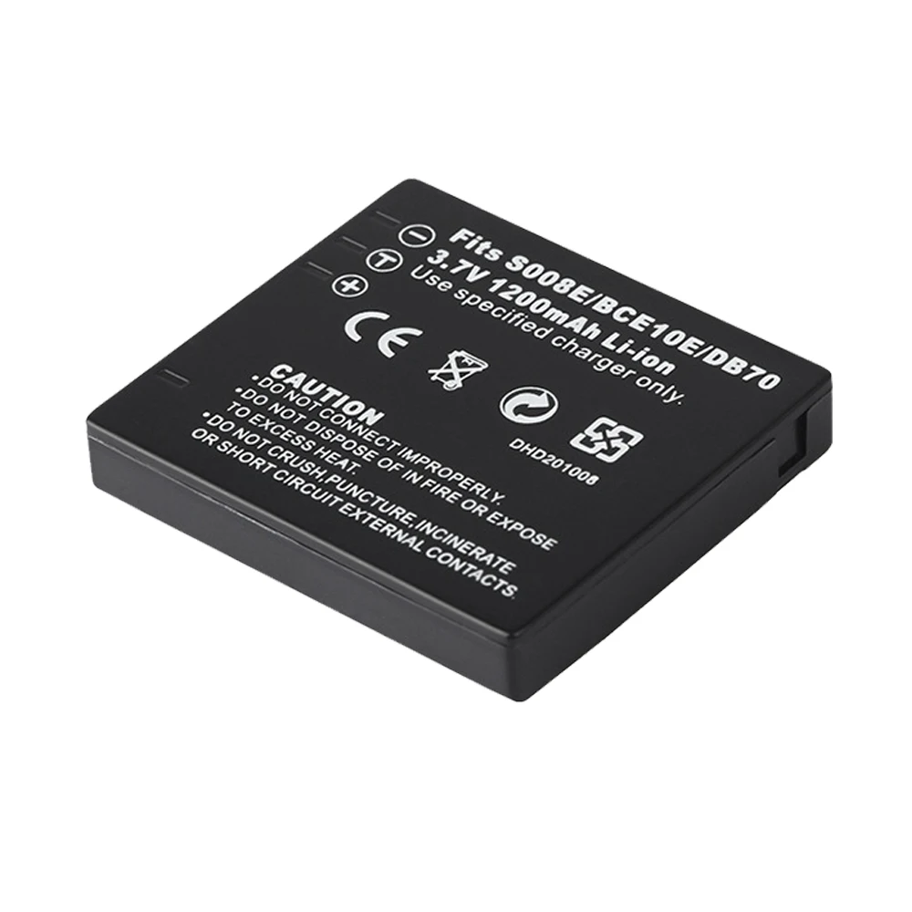 Аккумулятор для камеры Panasonic s DMW-BCE10 FS5 FS20 FX30 FX33 FX35 FX36 FX37 2 шт./лот CGA-S008E VW-VBJ10/1B DMC-FS3 |