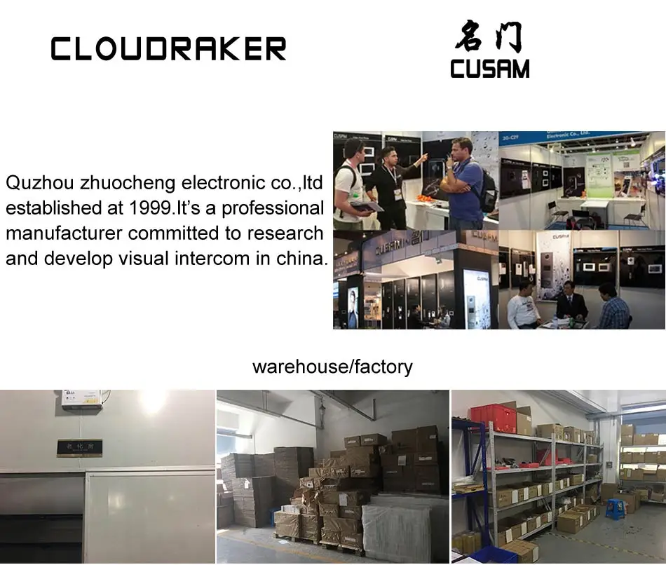 CLOUDRAKER Проводная видеодомофон 1x4,3-дюймовый монитор с 1x видео дверная камера телефон ИК ночного видения разблокировка