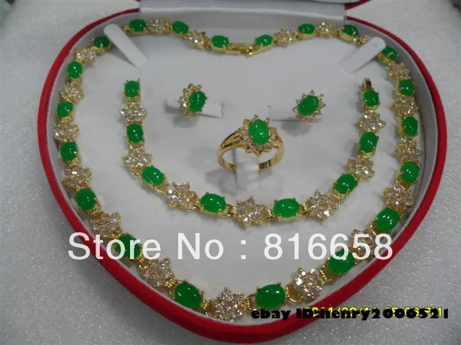 Бесплатная доставка @ Женская бижутерия желтое золото ожерелье браслет серьги