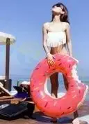 Пляжные надувные кольца для плавания с пончиком гигантский бассейн вечерние