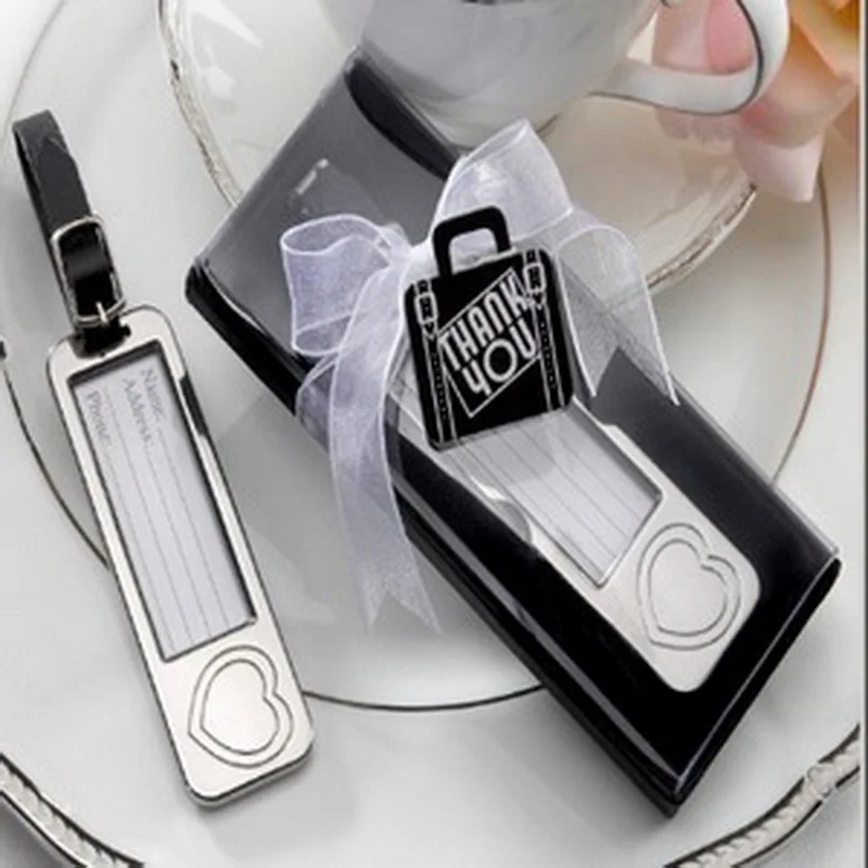 (10 шт./лот) Бесплатная доставка + хромированная бирка для багажа с сердечком и