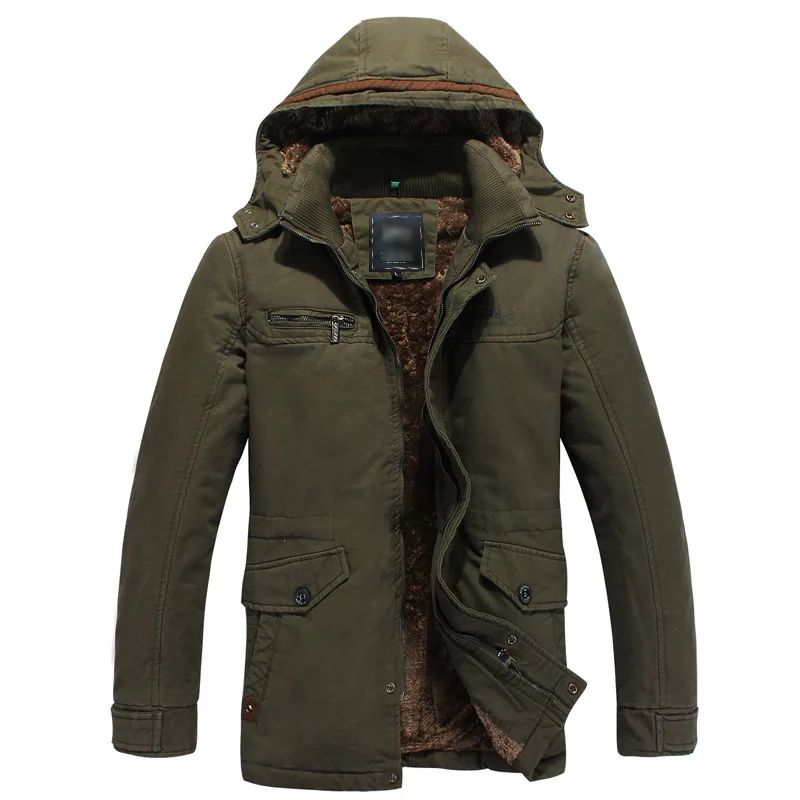 M-4XL, зимние парки, мужские толстые пальто, куртки, Повседневная модная шерстяная подкладка, теплые, с несколькими карманами, Прямая, бренд Jaqueta Masculino