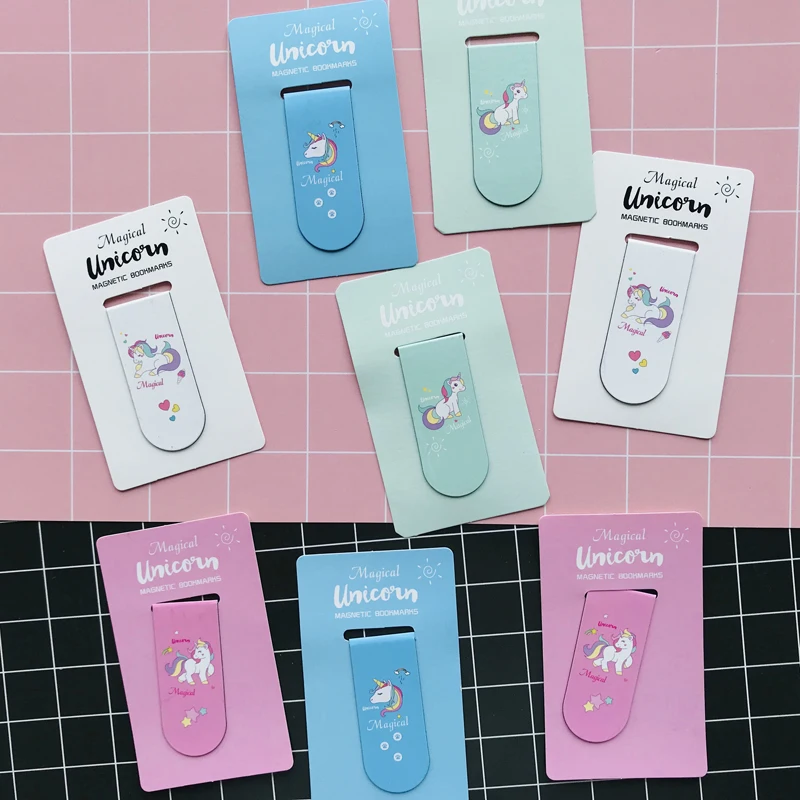 1X Kawaii Волшебный Единорог Закладка на магните пометка страницы студенческие