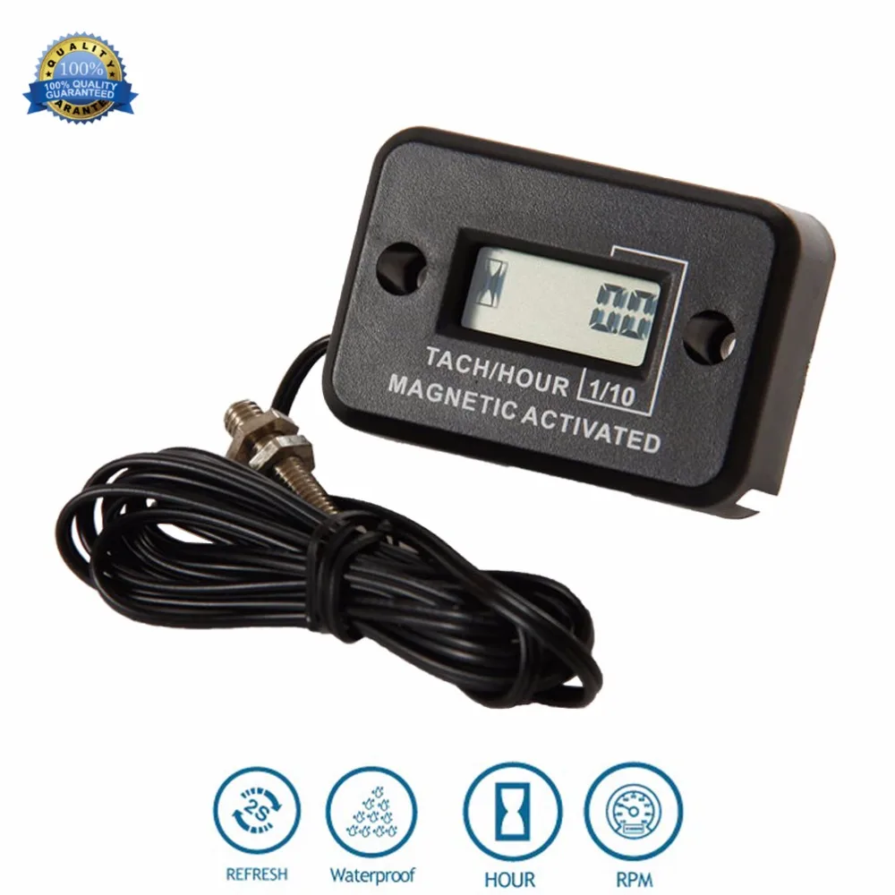 Digital gasoline Diesel engine hour meter tachometer for mining machinery concrete mixer generator Excavator roller mast crane | Автомобили