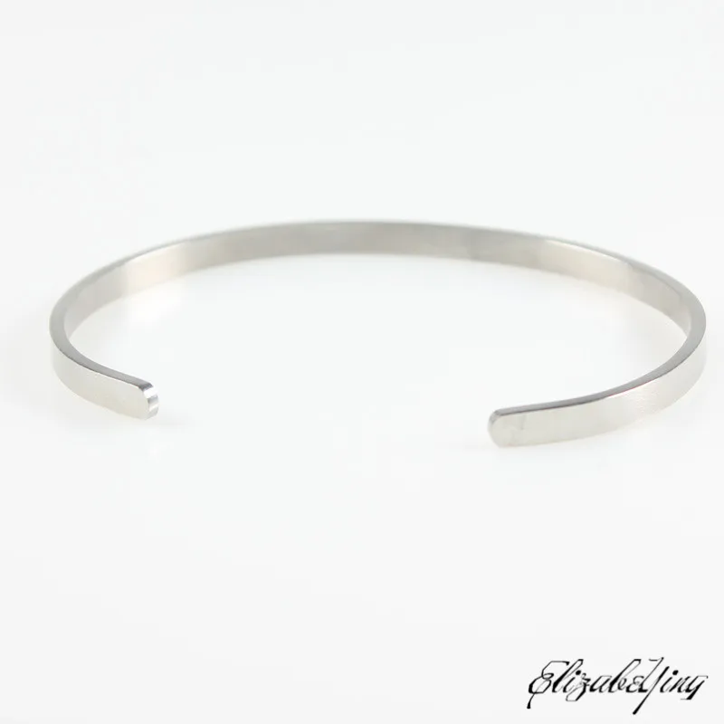 Новинка 2018 браслеты мантра с цитатами Открытый браслет из нержавеющей стали 316L