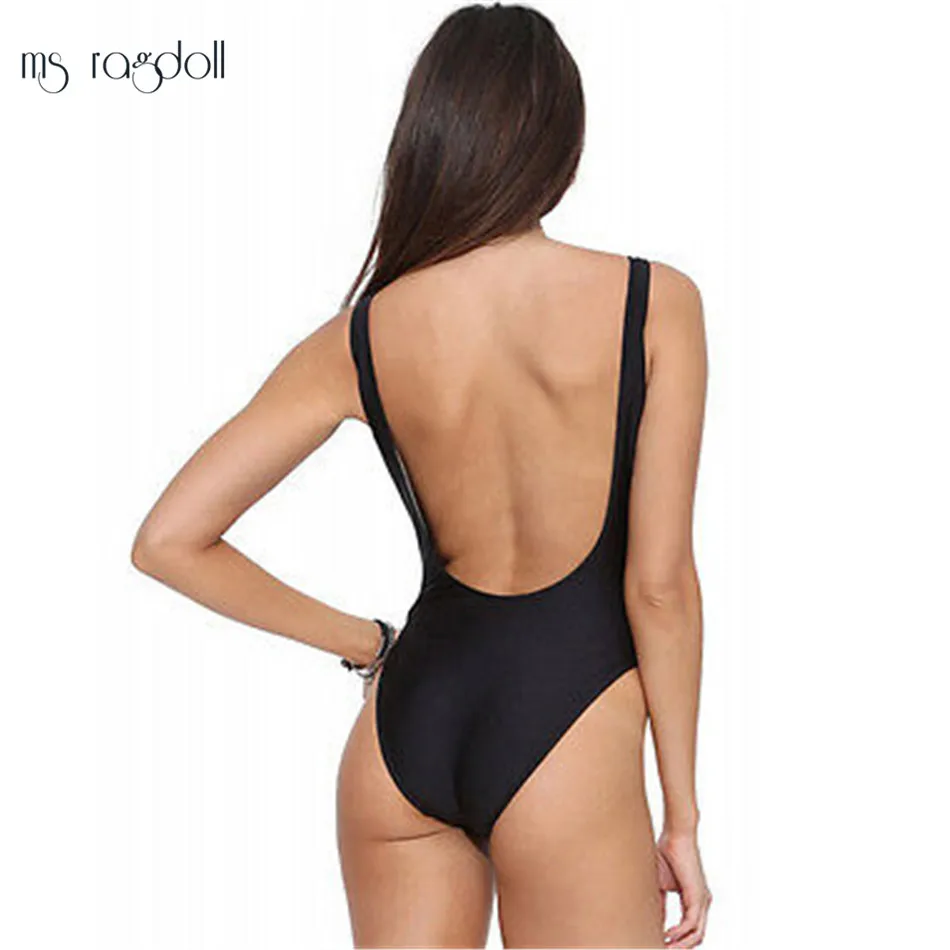 Цельный сексуальный модный пляжный купальник BAE с буквенным принтом треугольный