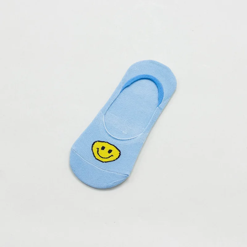 Epous New Arrival Sock Slippers Unisex Comfortable Stripe Cotton Short Ankle Socks Cheap Boat Sox Smile Face | Женская одежда