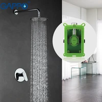 gappo wall bronze rainfall shower faucet chrome bathtub faucet tap waterfall head bath shower bathroom shower faucet set ga7101