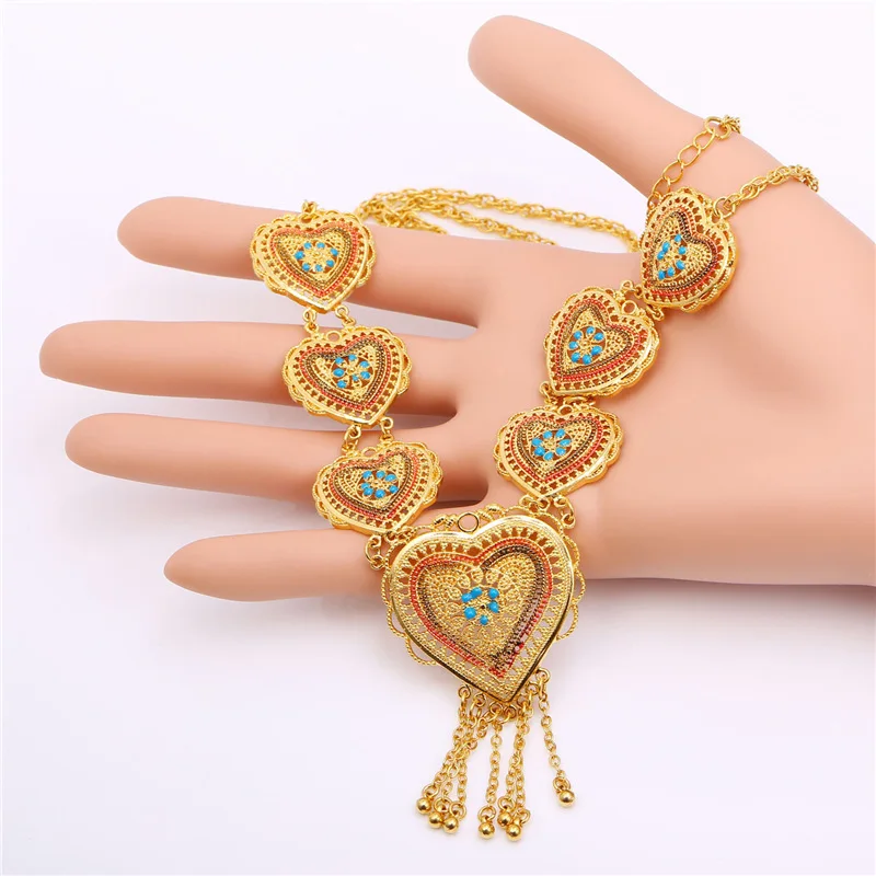 Ожерелье макси в форме сердца для женщин ожерелье большого желтого и золотого