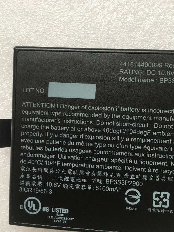 SupStone оригинальный 88Wh BP3S3P2900 Аккумулятор для ноутбука Getac B300 B300X 4418144000490 3ICR19/66 3