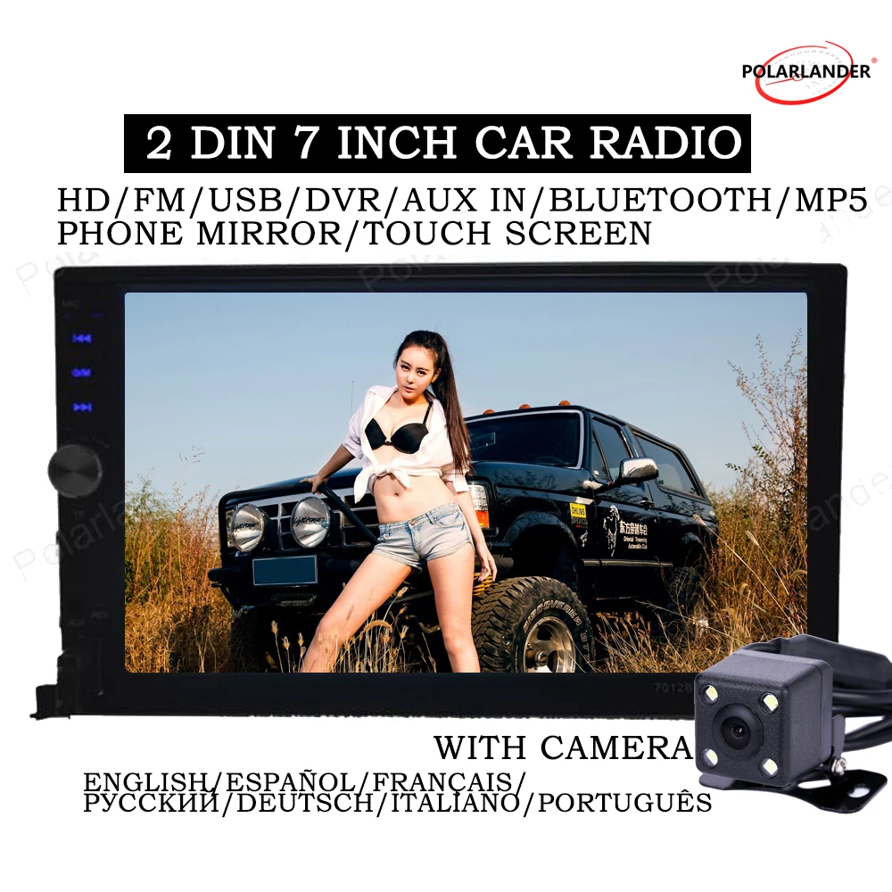 MP4 MP5 плеер Bluetooth зеркальная связь Авто электроника в тире 7 дюймов Автомагнитола 2