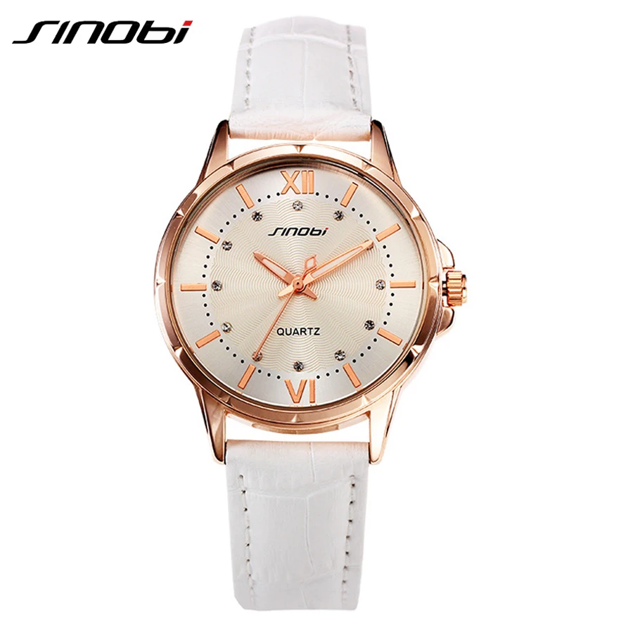 Женские кварцевые часы SINOBI кожаный ремешок деловая мода женские Montre Femme 2019